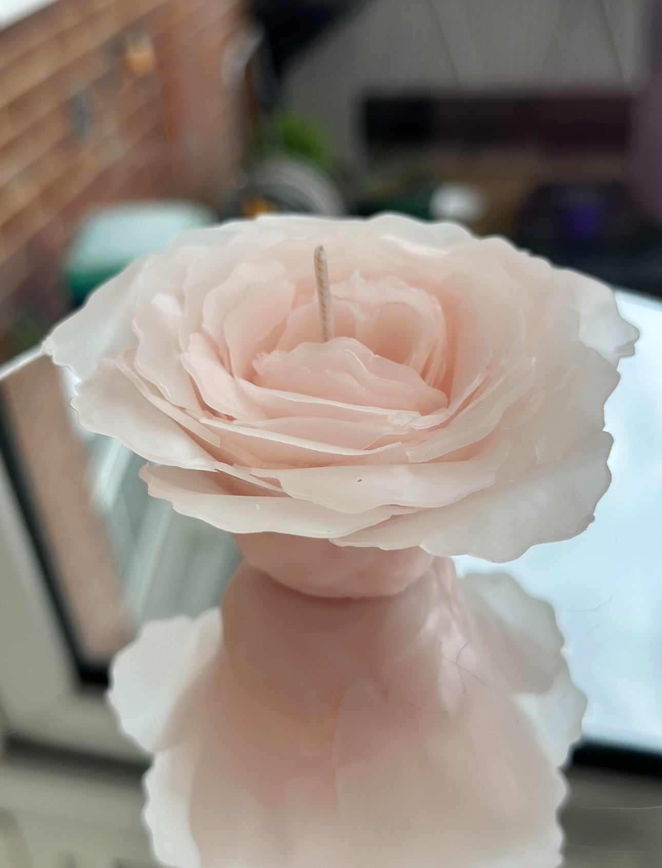 Handmade realistic flower candle 100% organic beeswax